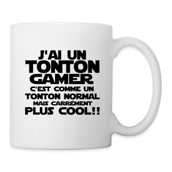 j'ai un tonton gamer - Mug blanc - blanc - Droite