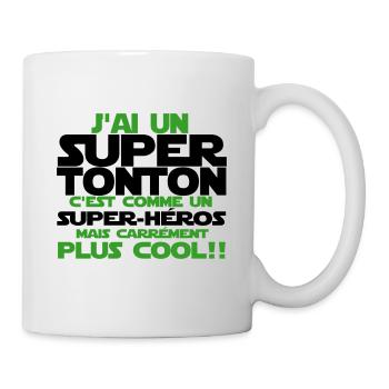 j'ai un super tonton(comme un super-héros) - Mug blanc - blanc - Droite