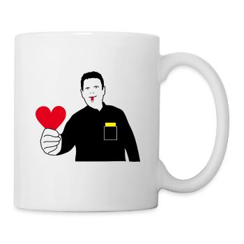 arbitre | arbitre | Carton rouge | coeur d'amour - Mug blanc - blanc - Droite