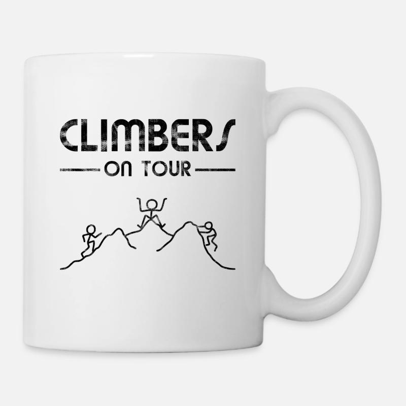Klettern Berge - Climbers on Tour - Tasse - Weiß