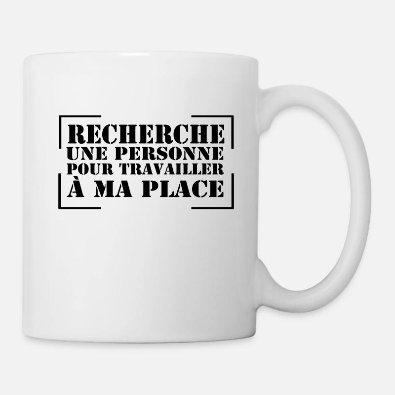 recherche une personne... - Mug blanc - blanc