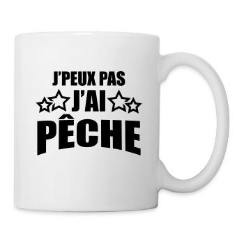 j'peux pas j'ai pêche - Mug blanc - blanc - Droite
