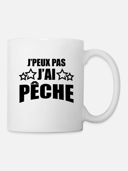 j'peux pas j'ai pêche - Mug blanc - blanc