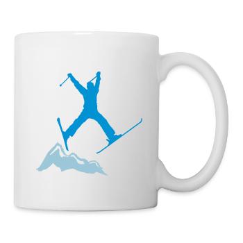 ski jump / ski jumper mountains - Mug - white - Right