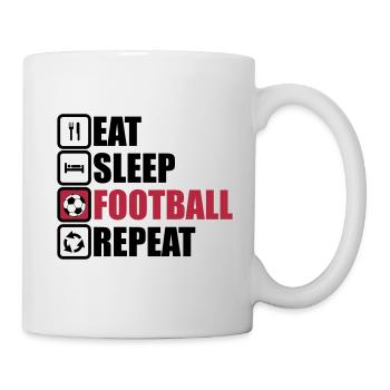 eat sleep football - Mug - white - Right