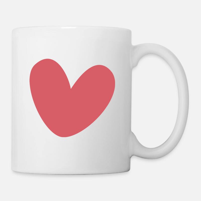 cœur - Mug blanc - blanc