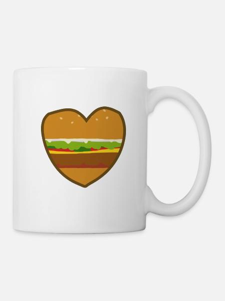Burger Love - Tasse - Weiß