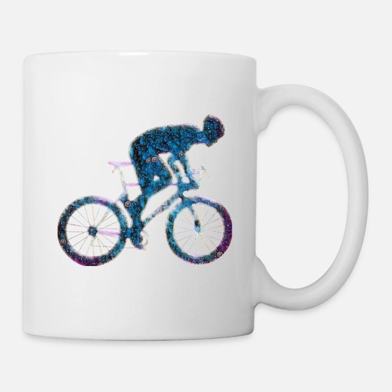 Rennrad Silhouette - Tasse - Weiß