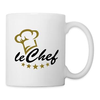 5 étoiles chef, cuisinier, restaurant, hôtel, Cinq - Mug blanc - blanc - Droite