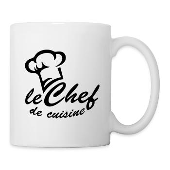 Chef de cuisine, toque, maître, hôtel, restaurant - Mug blanc - blanc - Droite