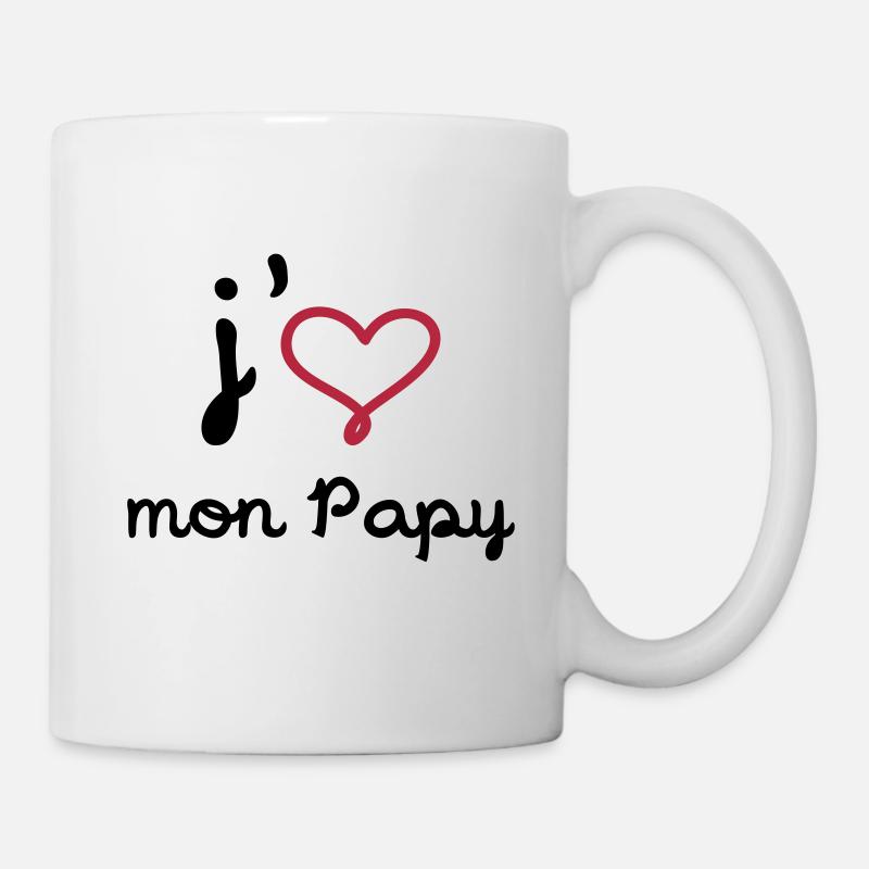 J'aime mon Papy [ Bébé / Naissance ] - Mug blanc - blanc
