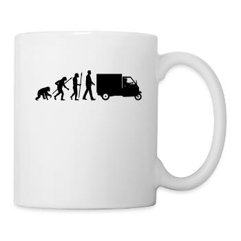 evolution_of_man_piaggio_ape_092014_a_1c - Tasse - Weiß - Rechts