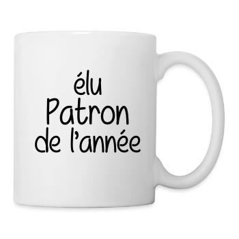 élu Patron de l'année ! - Mug blanc - blanc - Droite