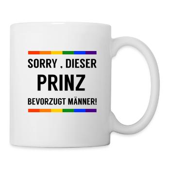 LGBT Prinz Gay Pride Schwul CSD Liebe - Tasse - Weiß - Rechts