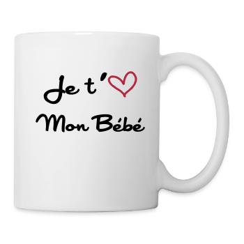 je t'aime mon bébé - Mug blanc - blanc - Droite
