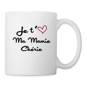 je t'aime ma Mamie chérie ! - Mug blanc - blanc - Droite