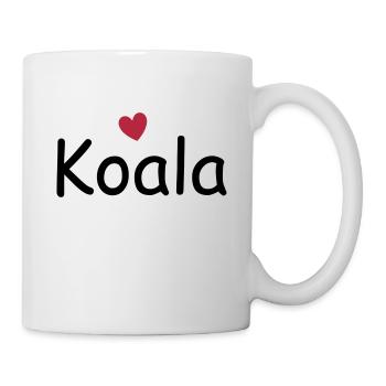 Koala mit Herz - Tasse - Weiß - Rechts