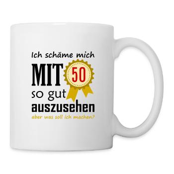 50 Years and Good Looking Fun T-Shirt Gift - Mug - white - Right