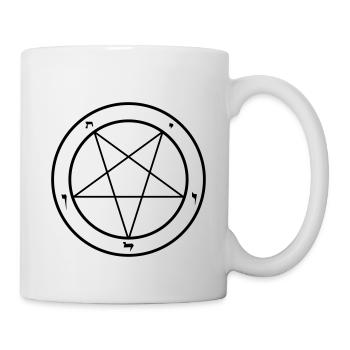 pentagramm Baphomet - Tasse - Weiß - Rechts