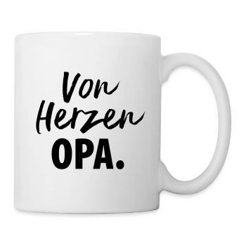Von Herzen Opa - Tasse - Weiß - Rechts