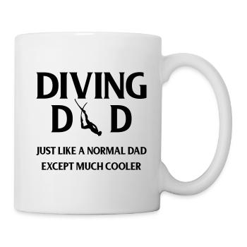 Diving Dad - Tasse - Weiß - Rechts