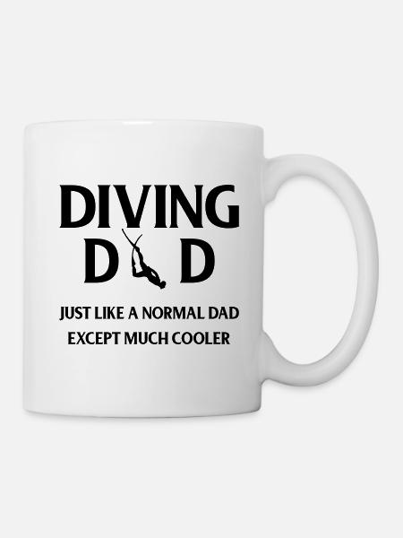 Diving Dad - Tasse - Weiß