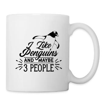 J’aime Pingouins Et 3 personnes Pingouin pingouin nain - Mug blanc - blanc - Droite