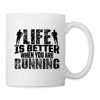 live better running - Mug - white - Right
