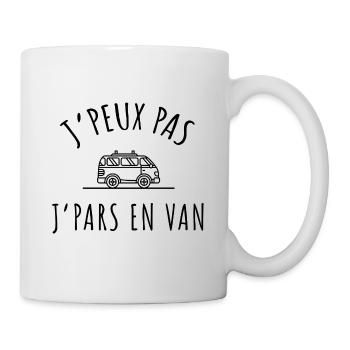 J'peux pas j'pars en van - Mug blanc - blanc - Droite