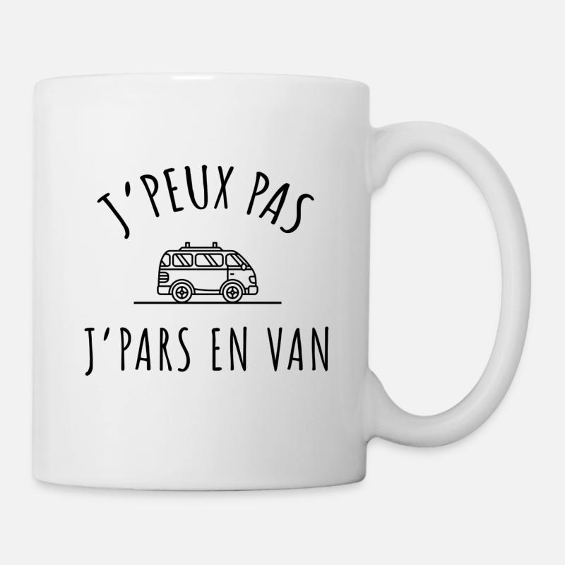 J'peux pas j'pars en van - Mug blanc - blanc