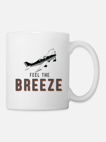 Ultralight pilot pilot "Feel the Breeze" - Mug - white