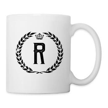 R letter wreath - Mug - white - Right