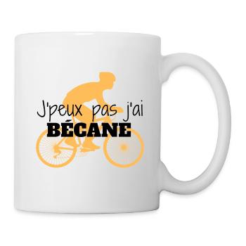 J'peux pas j'ai bécane - Mug blanc - blanc - Droite