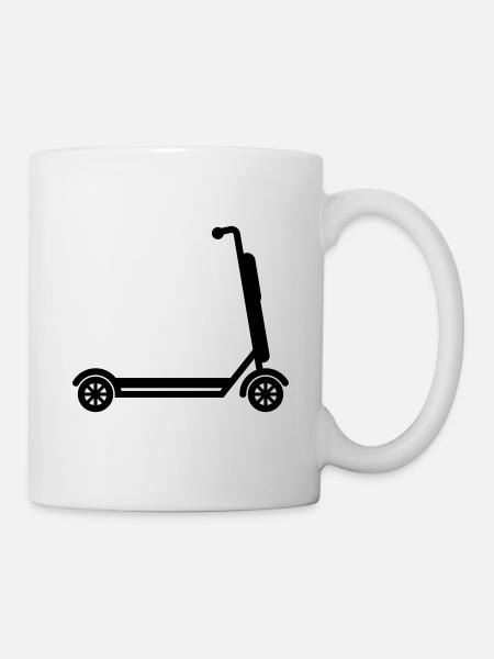 E-roller Icon - Tasse - Weiß