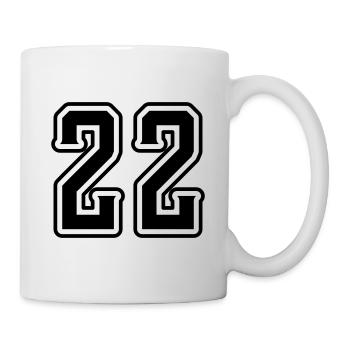 22 number symbol - Mug - white - Right