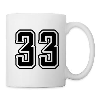 33 Zahl symbol - Tasse - Weiß - Rechts