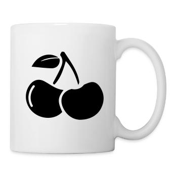 Symbole des cerises - Mug blanc - blanc - Droite
