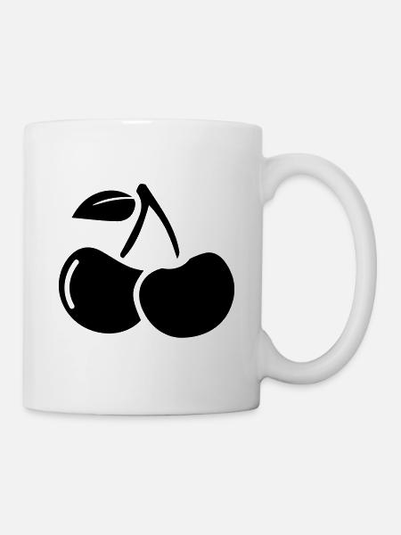 Kirschen symbol - Tasse - Weiß