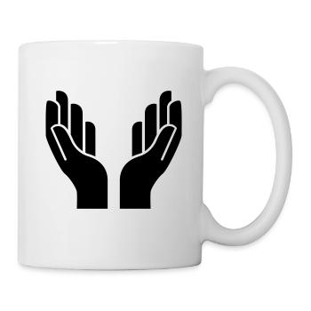 Hands icon icon - Mug - white - Right