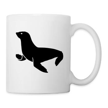 seehund tier - Tasse - Weiß - Rechts