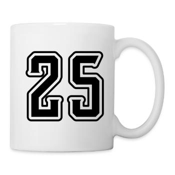 25 Zahl symbol - Tasse - Weiß - Rechts