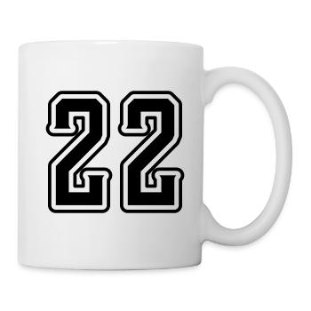 22 number symbol - Mug - white - Right