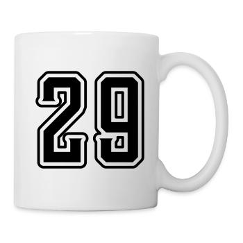 29 Zahl symbol - Tasse - Weiß - Rechts