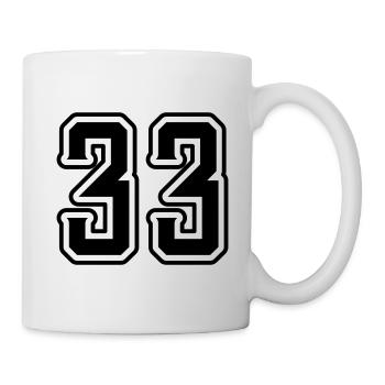 33 Zahl symbol - Tasse - Weiß - Rechts