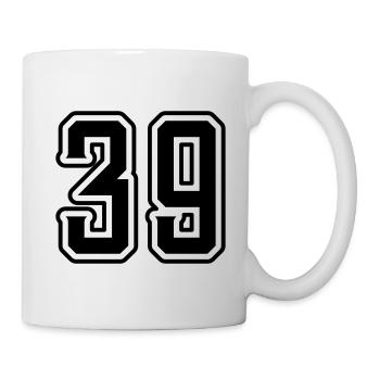 39 number symbol - Mug - white - Right