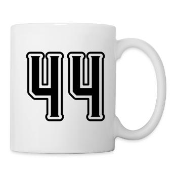 44 Zahl symbol - Tasse - Weiß - Rechts