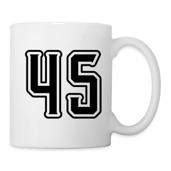 45 Zahl symbol - Tasse - Weiß - Rechts