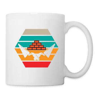 Maurer Retro - Tasse - Weiß - Rechts