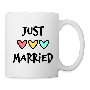 GERADE VERHEIRATET. ES LEBE DIE MARYS. JUNGGESELLINNENABSCHIED - Tasse - Weiß - Rechts