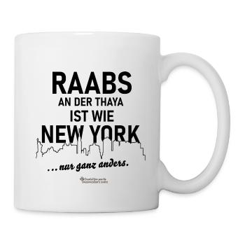 Raabs an der Thaya ist wie New York - Tasse - Weiß - Rechts
